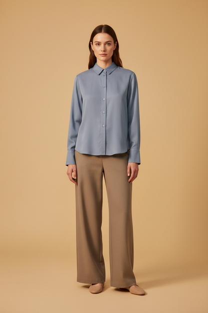 Samsoe Samsoe SAMINA LS SHIRT 14028 in der Farbe Windward Blue