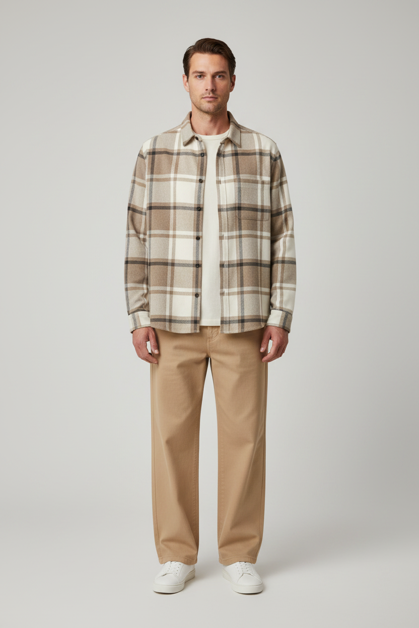 Les Deux Check Flannel Shirt Karibu – Herren Flanellhemd