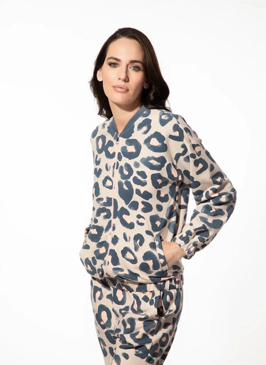 Short Stories Pyjama Jacke in der Farbe Beige/Rosa/Blau