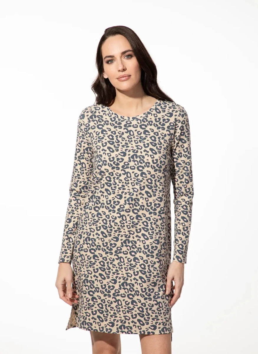 Short Stories Schlafshirt in den Farben Beige/Rosa/Blau