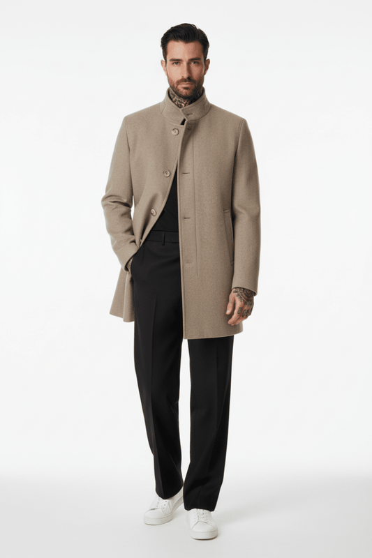 Strellson Finlay Natural - Men's Wool Coat