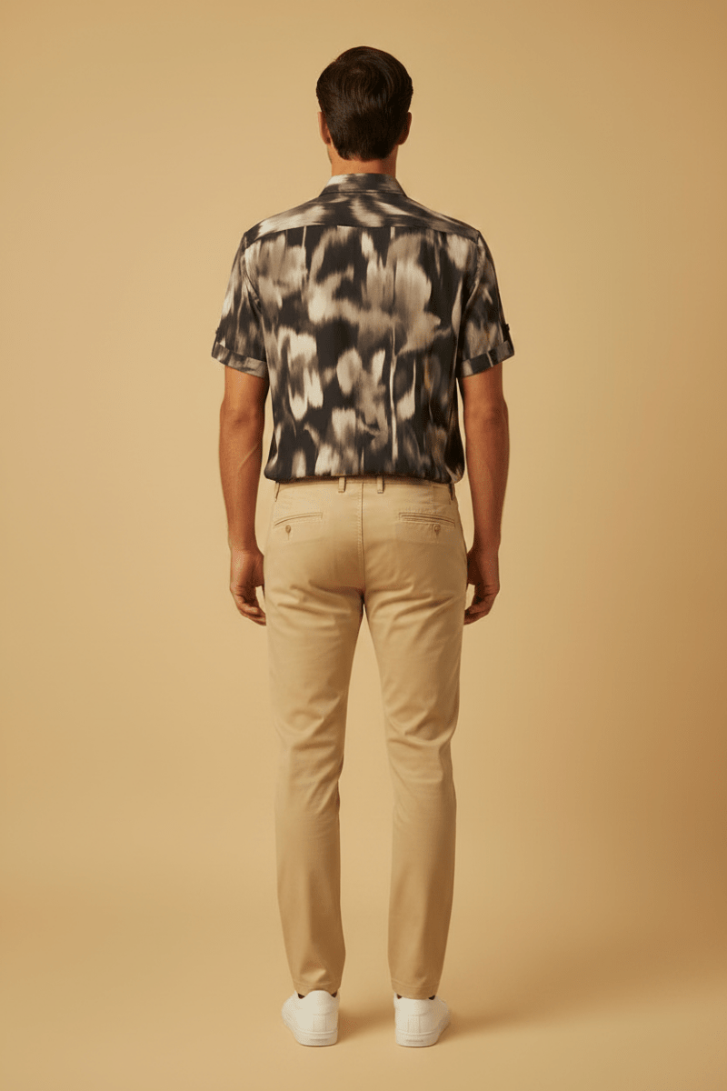 Strellson Hemd Casyn1 in der Farbe Grau Camouflage