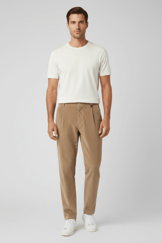 Strellson Herrenhose Lui-2V-D Hellbeige – Chino aus Baumwolle