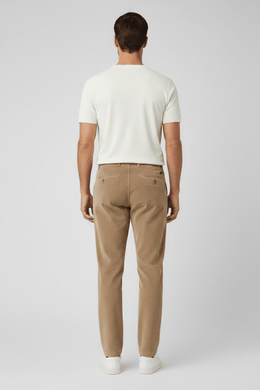 Strellson Herrenhose Lui-2V-D Hellbeige – Chino aus Baumwolle