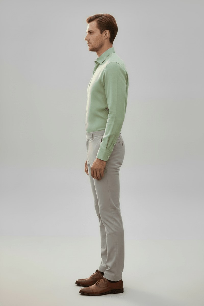 Strellson Leinenhemd Light Pastel Green