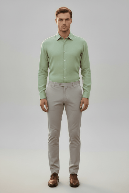 Strellson Leinenhemd Light Pastel Green
