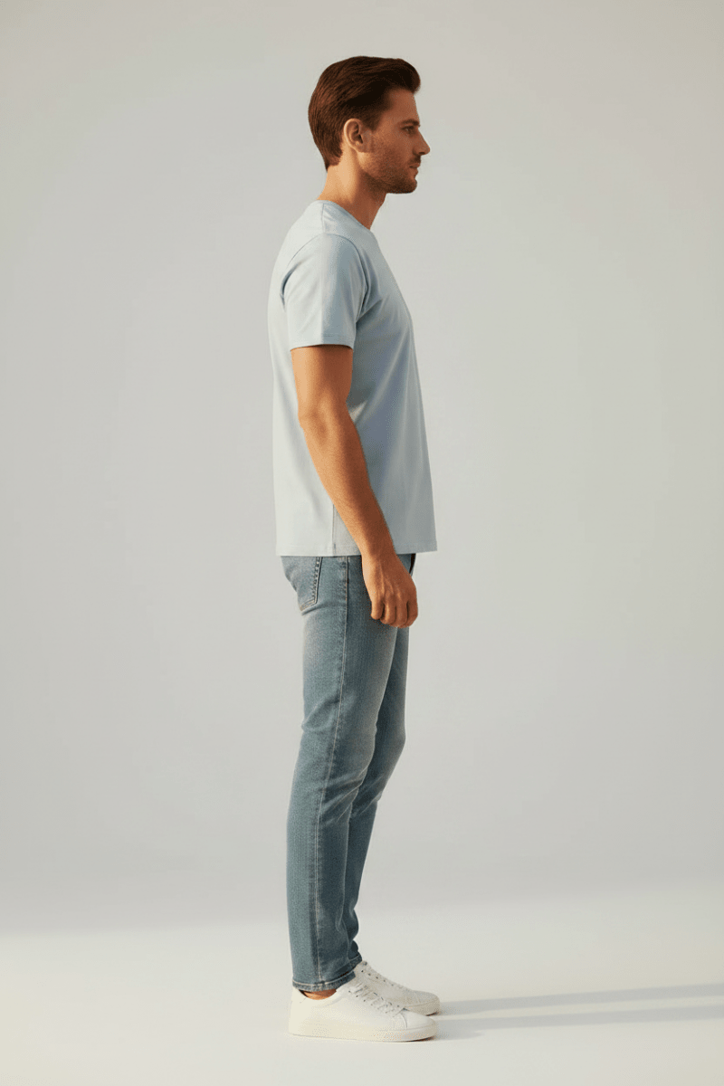 Strellson T-Shirt Philo-R in der Farbe Lt/Pastel Blue 458