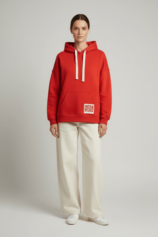 The Shirt Project Hoodie TOGETHER Kapuzenpullover mit Kordel Rot
