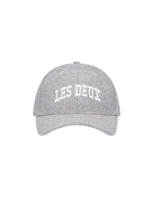 Les Deux Wool Baseball Cap in der Farbe Grey Melange
