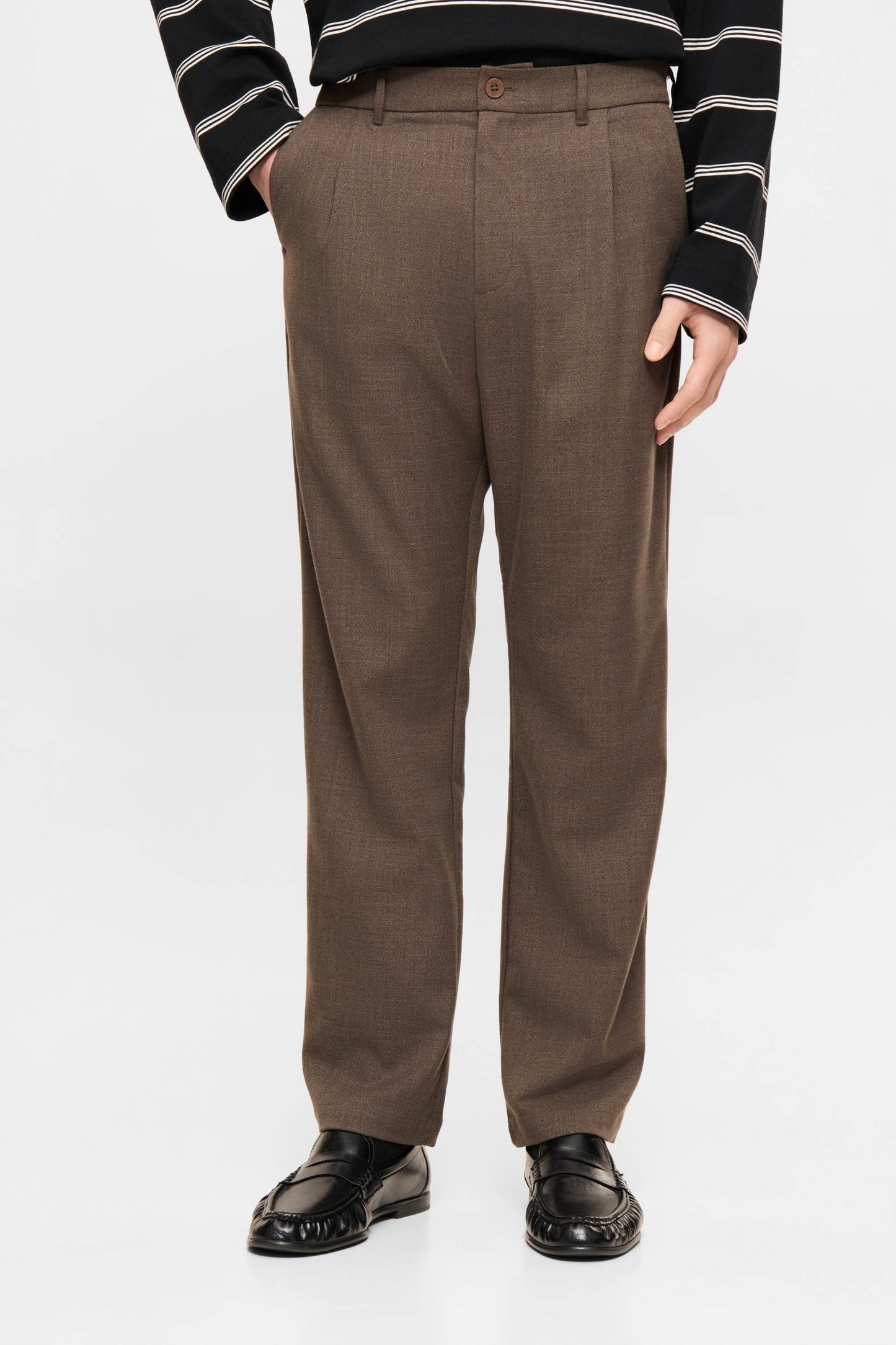 Elvine Herren Hose Arnason TactileWeave in Braun Meliert