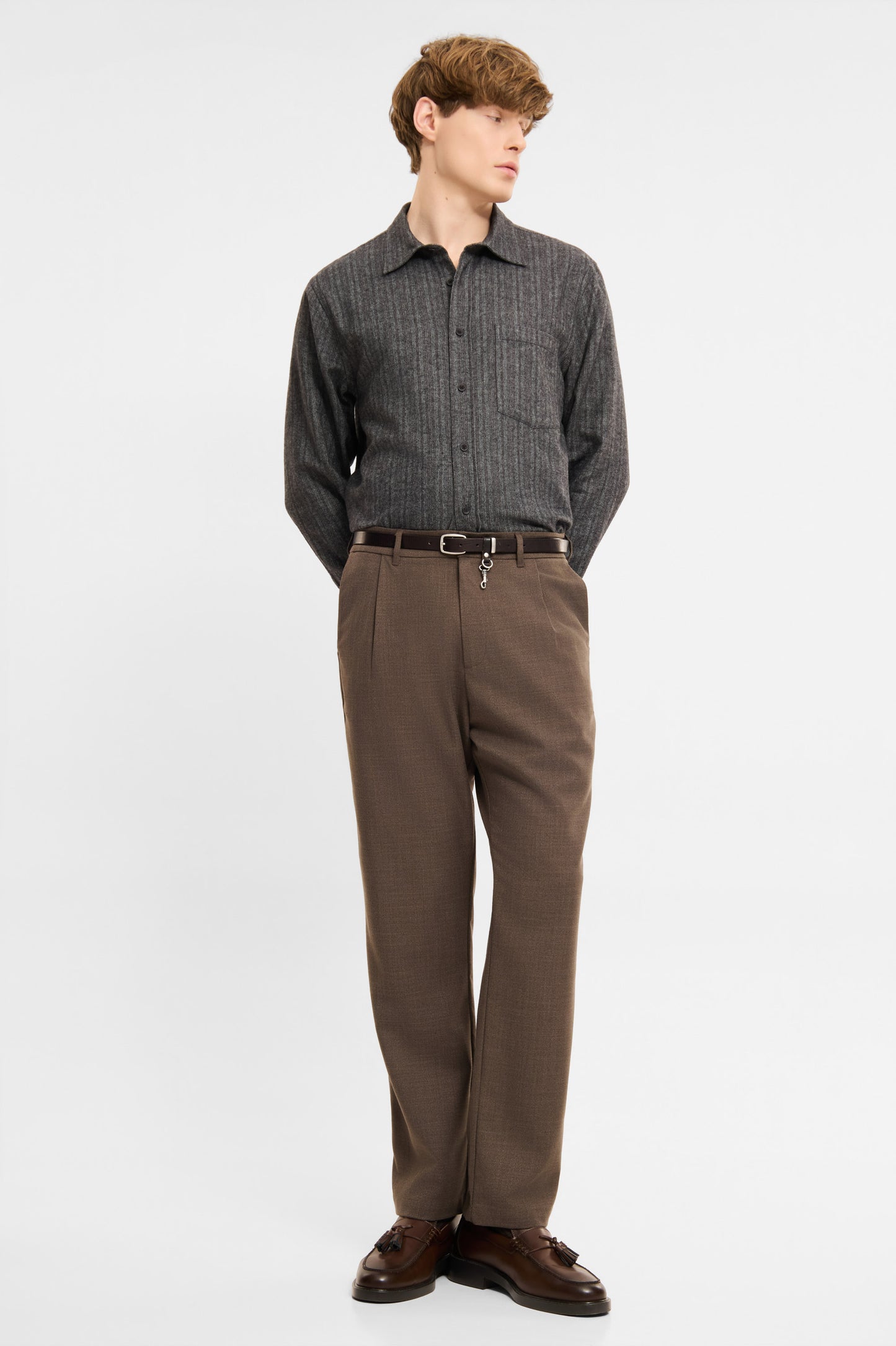 Elvine Herren Hose Arnason TactileWeave in Braun Meliert