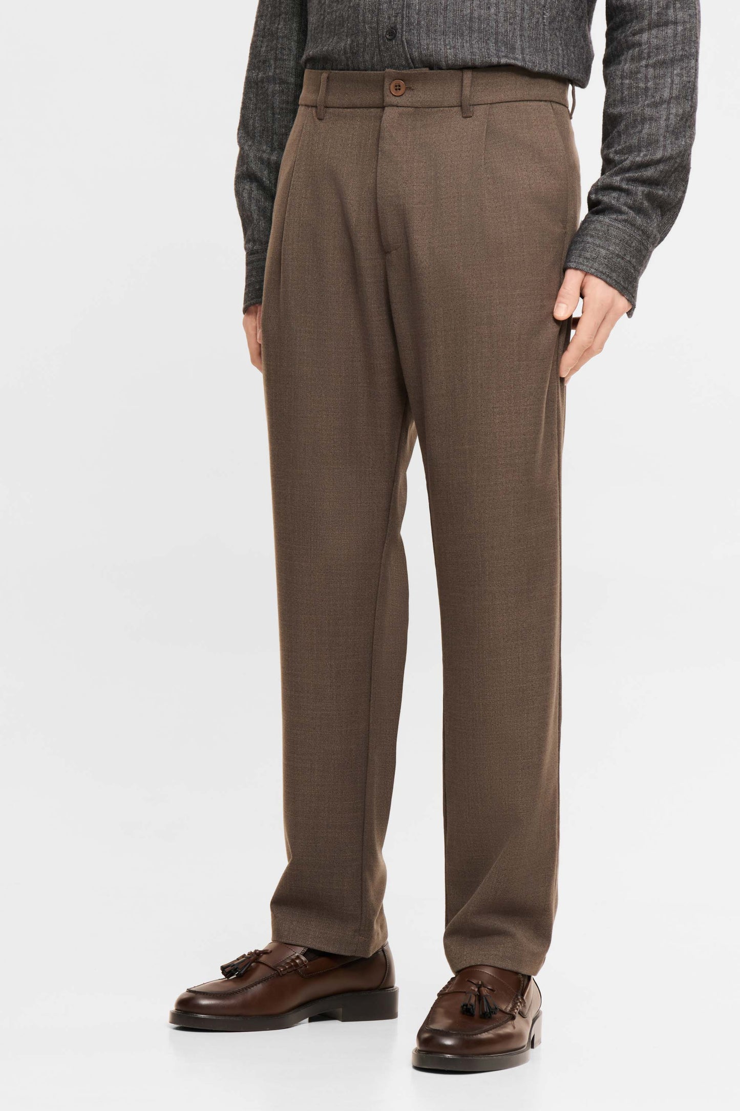 Elvine Herren Hose Arnason TactileWeave in Braun Meliert