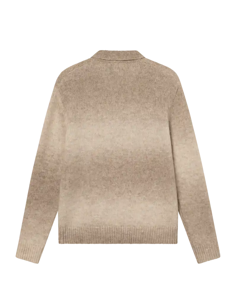 Les Deux Zipper Cardigan Andrew in der Farbe Prairie Sand