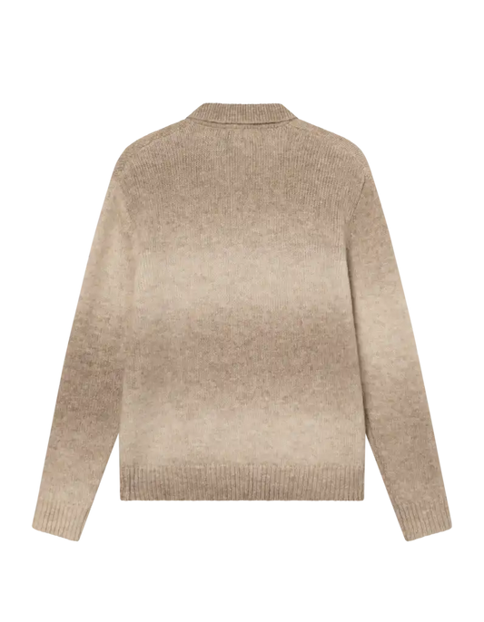Les Deux Zipper Cardigan Andrew in der Farbe Prairie Sand