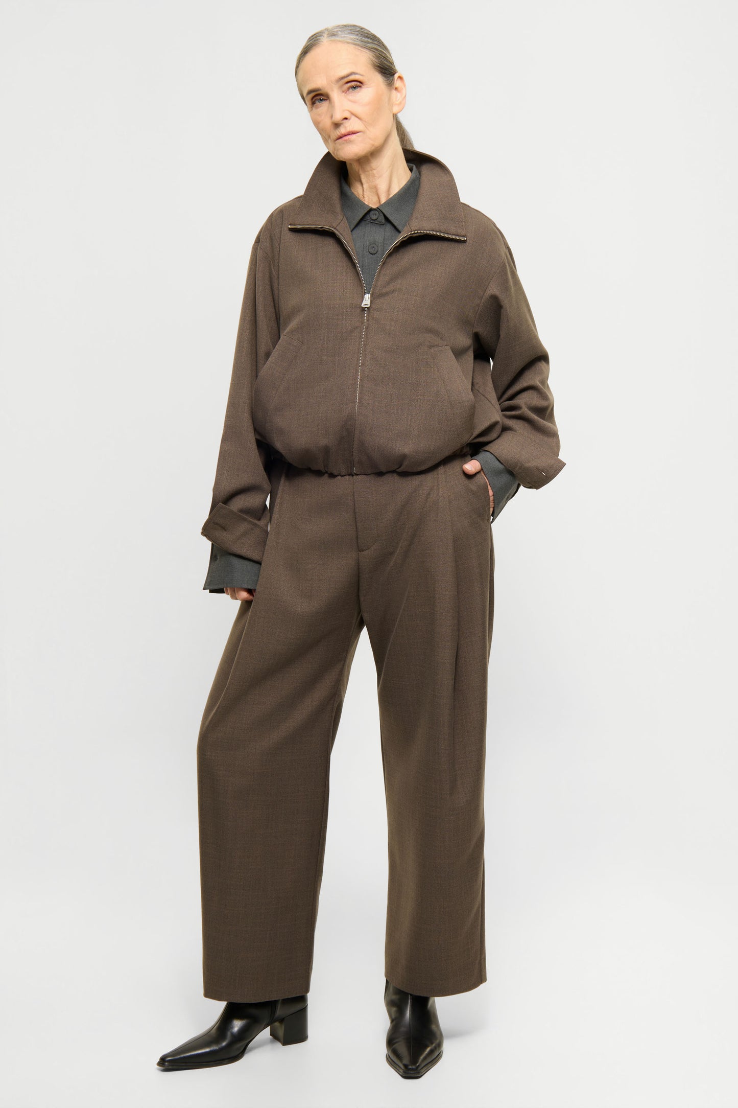 Elvine Damen Hose Admira TactileWeave in Braun Meliert