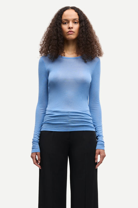 Samsoe Samsoe Longsleeve Sadou Della Robbia Blue