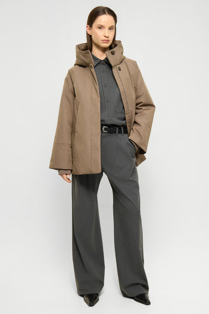 Elvine Damen Jacke Celina Cotton Twill 3K in Erdbraun
