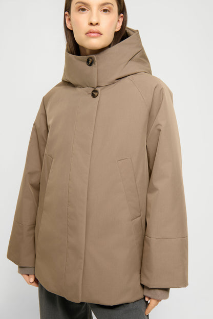 Elvine Damen Jacke Celina Cotton Twill 3K in Erdbraun