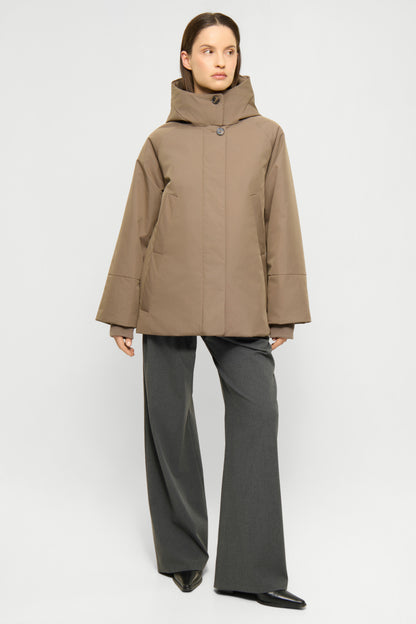 Elvine Damen Jacke Celina Cotton Twill 3K in Erdbraun
