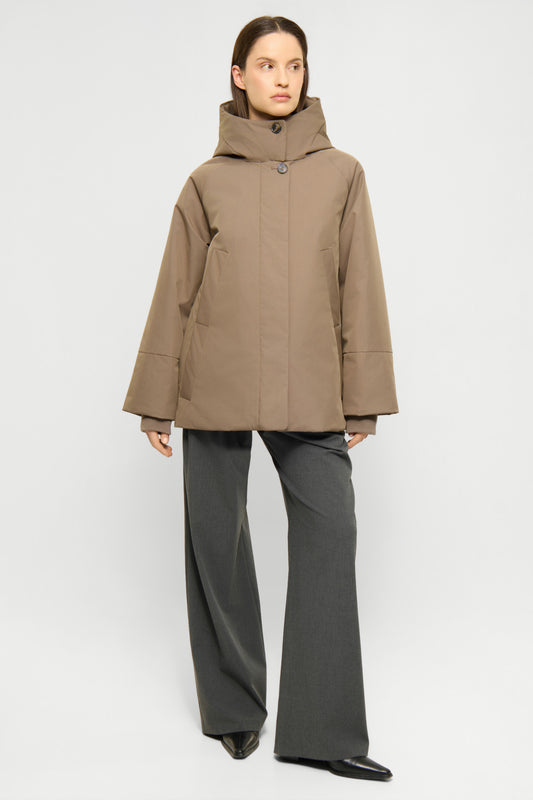 Elvine Damen Jacke Celina Cotton Twill 3K in Erdbraun