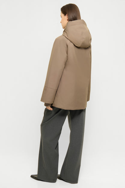 Elvine Damen Jacke Celina Cotton Twill 3K in Erdbraun