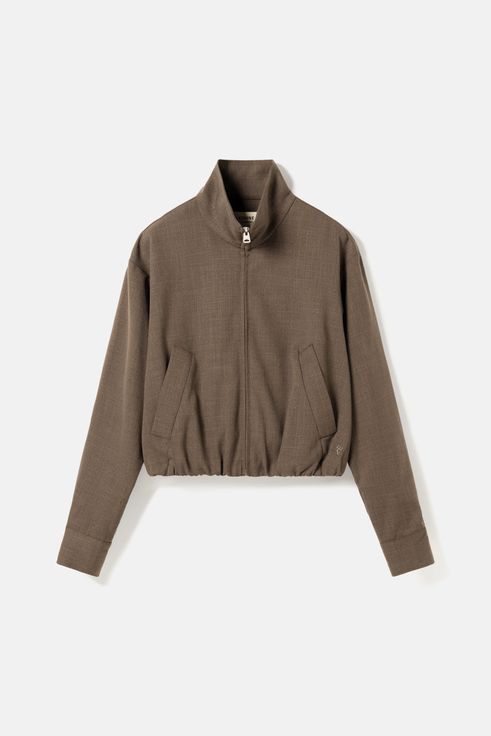 Elvine Damen Overshirt Enya TactileWeave in Braun Meliert