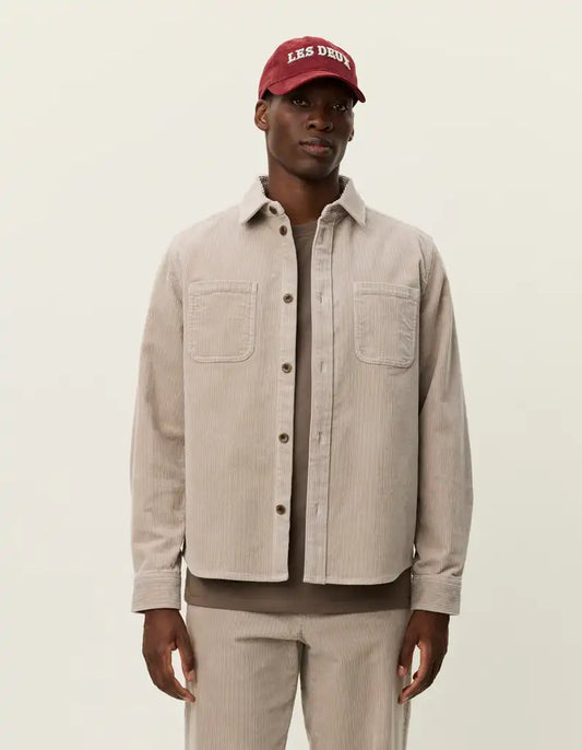 Les Deux Overshirt Kody Corduroy in der Farbe Light Sand