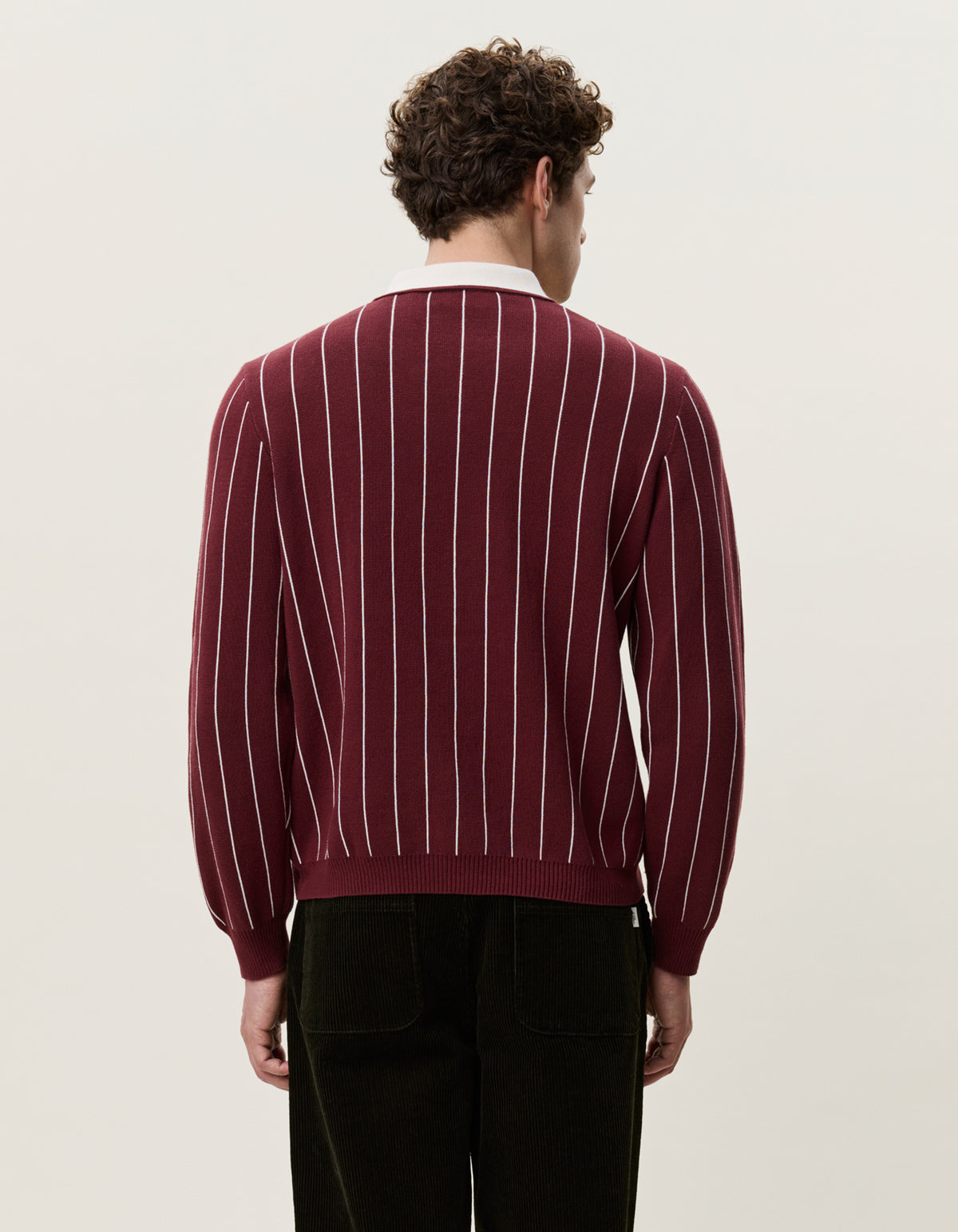 Les Deux Signature Knitted LS Polo Rot