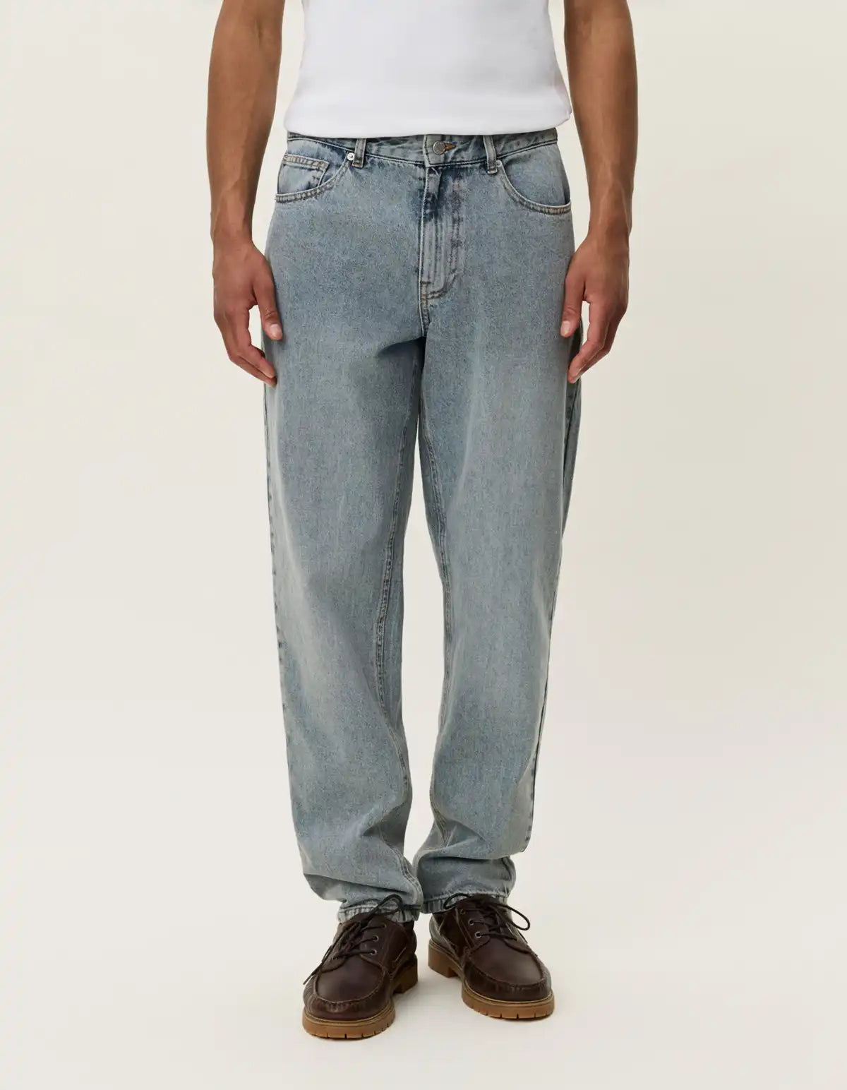 Les Deux Ryder Washed Denim Jeans Light Indigo Wash 458
