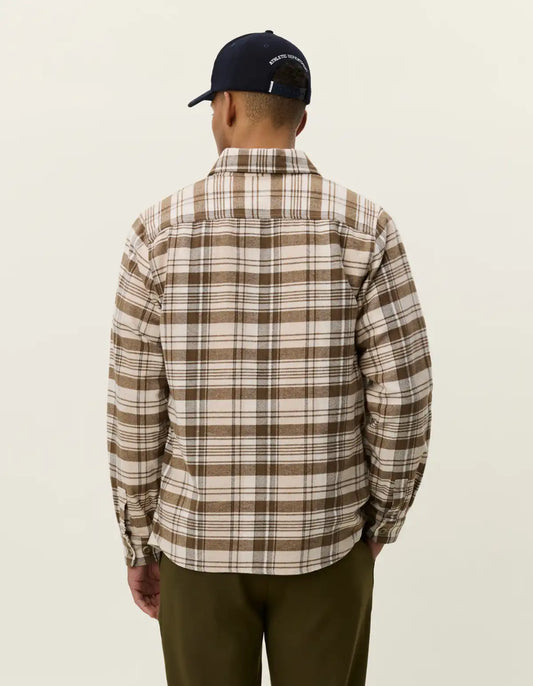 Les Deux Hemdjacke Lennon Check in der Farbe Irish Cream Beige