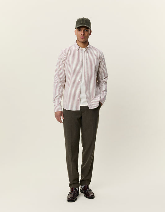 Les Deux Light Oxford Striped Shirt Rot