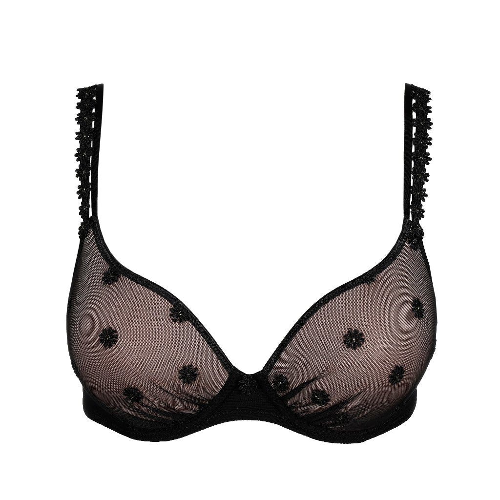 Unterlegter Marie Jo BH DAISY in Herzform in der Farbe Black