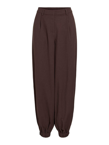 Vila Anzughose Vielin in Coffee Bean Melange W. Falcon Stripe