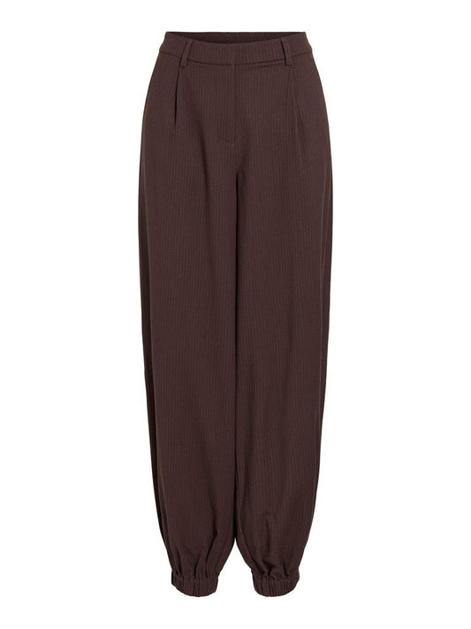Vila Anzughose Vielin in Coffee Bean Melange W. Falcon Stripe