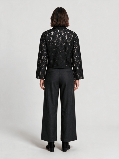 Vila Bluse Vitonato in Black Beauty