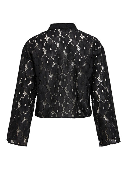 Vila Bluse Vitonato in Black Beauty