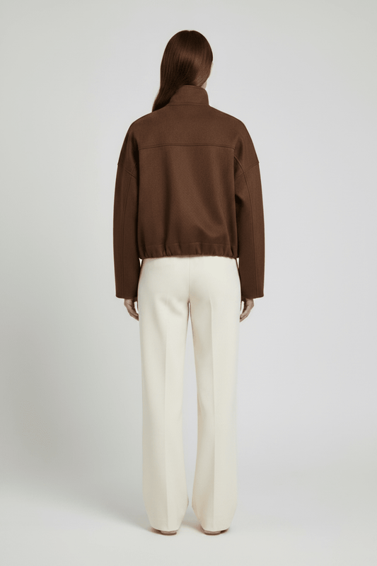 Vila Bomberjacke Langarm Stehkragen Chocolate Brown