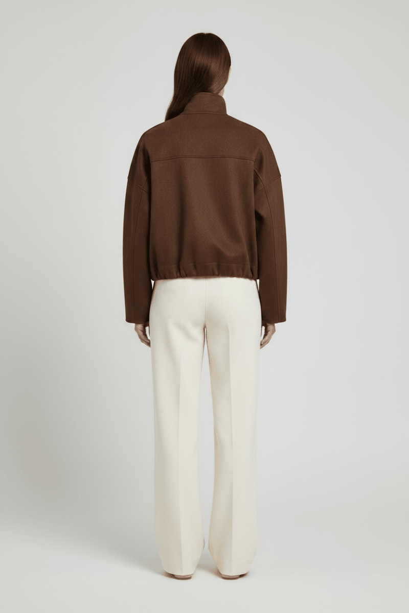 Vila Bomberjacke Langarm Stehkragen Chocolate Brown