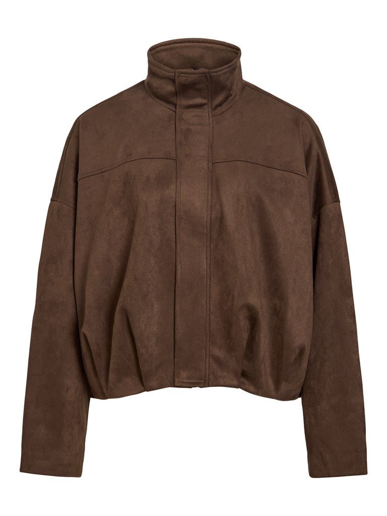 Vila Bomberjacke Langarm Stehkragen Chocolate Brown