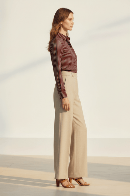 Vila Damen Bluse Vidarma Langarm Regular Shirt - Port Royale Bright White