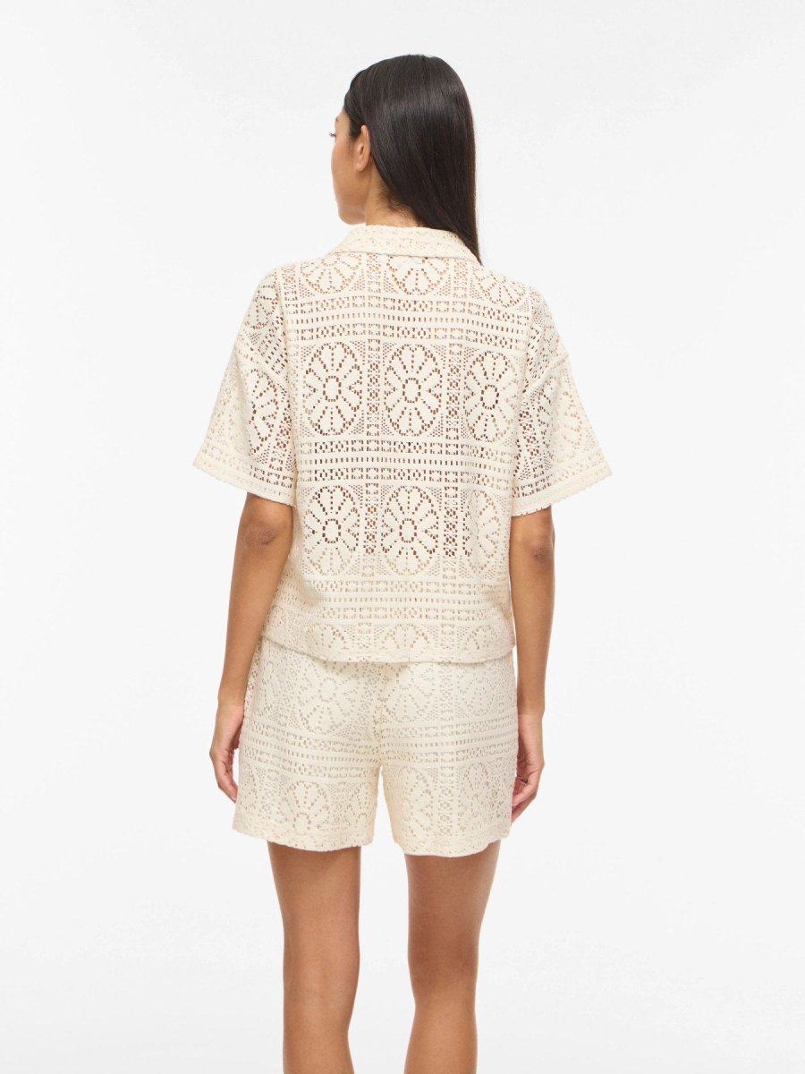 Vila Damen Shirt Vimerinda 2 4 Shirt Vol 2 - Birch