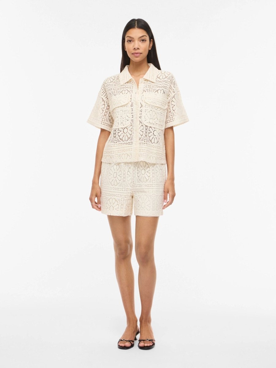 Vila Damen Shirt Vimerinda 2 4 Shirt Vol 2 - Birch