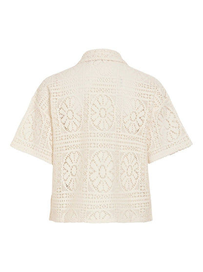 Vila Damen Shirt Vimerinda 2 4 Shirt Vol 2 - Birch