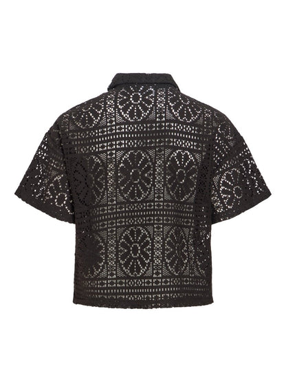 Vila Damen Shirt Vimerinda 2 4 Shirt Vol 2 - Black Beauty