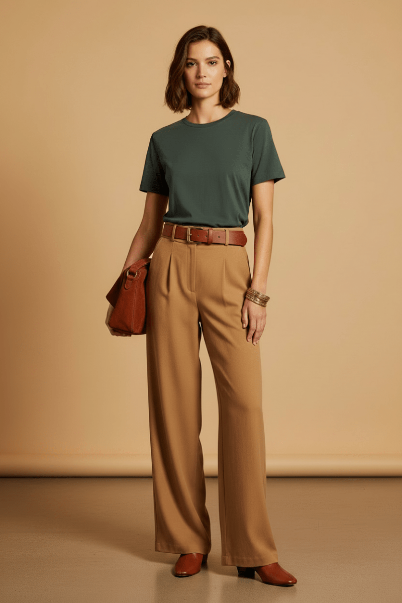 Vila Damen T-Shirt Vinora Kurzarm T-Shirt - Balsam Green