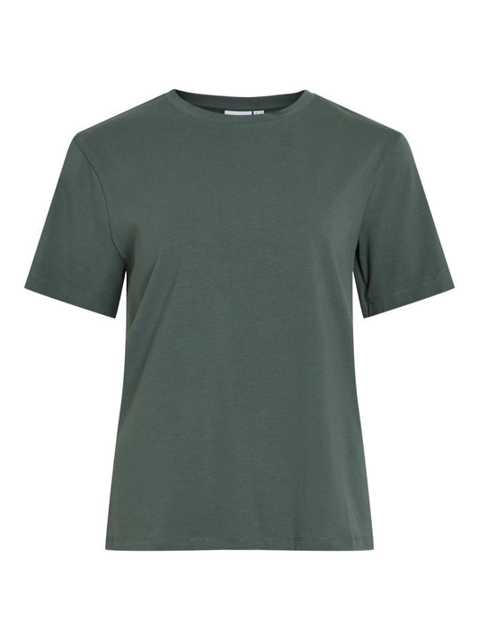 Vila Damen T-Shirt Vinora Kurzarm T-Shirt - Balsam Green