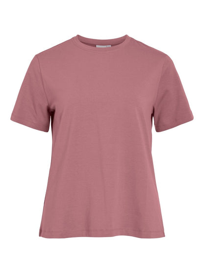 Vila Damen T-Shirt Vinora Kurzarm T-Shirt - Nostalgia Rose