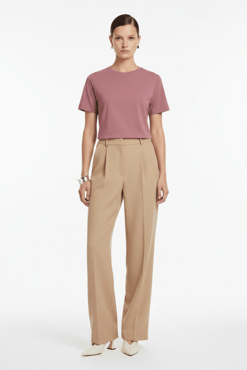 Vila Damen T-Shirt Vinora Kurzarm T-Shirt - Nostalgia Rose