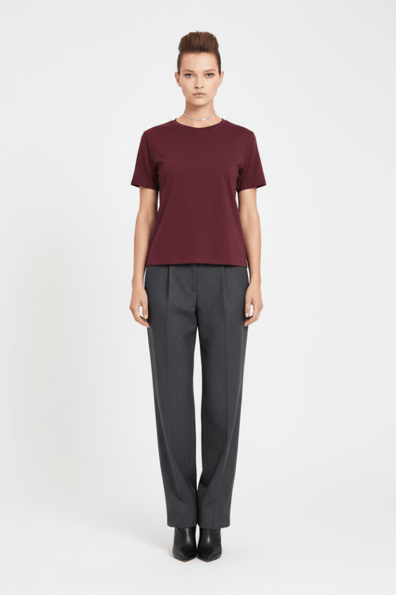 Vila Damen T-Shirt Vinora Kurzarm T-Shirt - Port Royale