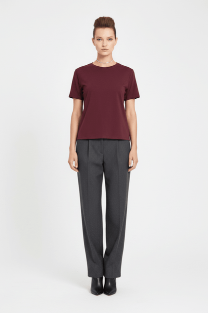 Vila Damen T-Shirt Vinora Kurzarm T-Shirt - Port Royale
